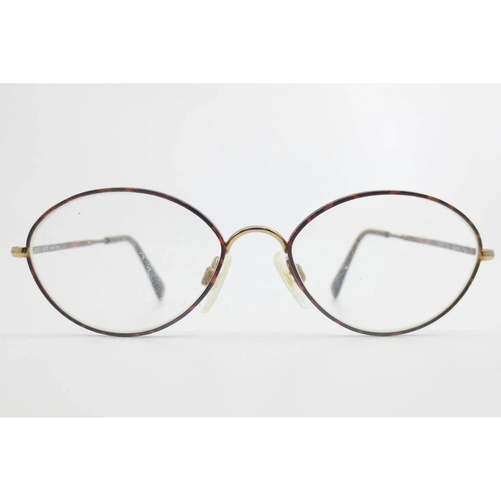 Giorgio Armani 221 Oval Tortoise Gold Eyeglasses Frames Italy 52-16-135 721